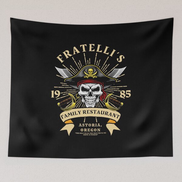Item preview, Fratelli’s Pirate Skull Emblem – Astoria Oregon Vintage Badge  designed and sold by Modaozushi216.