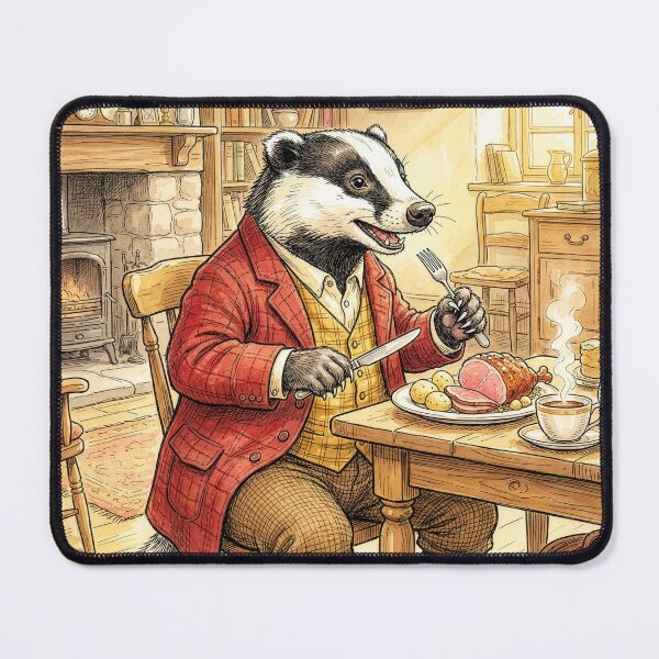Item preview, Badger Sits Down to a Meal designed and sold by Tridentulus.