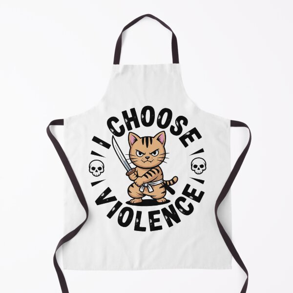 Item preview, I Choose Violence Funny Samurai Cat designed and sold by graphic-genie.