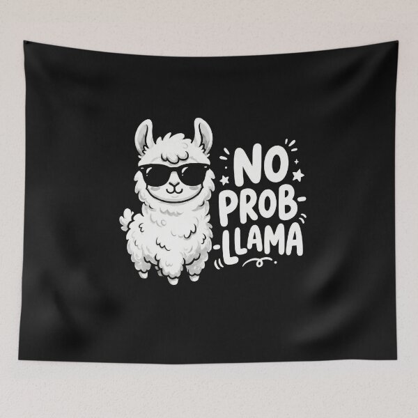 Item preview, No Prob-Llama Funny Llama Shirt - Chill Vibes Pun Graphic Tee designed and sold by AdyKurniawan.