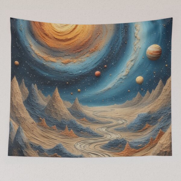 Item preview, Alien landscape with celestial bodies designed and sold by Mianku | Für das Leben.