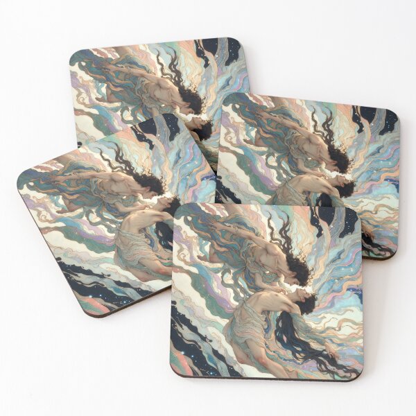 Item preview, Celestial Lovers Floating in the Cosmos designed and sold by KiraChie.