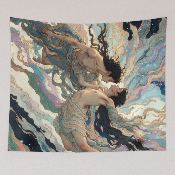 Item preview, Celestial Lovers Floating in the Cosmos designed and sold by KiraChie.
