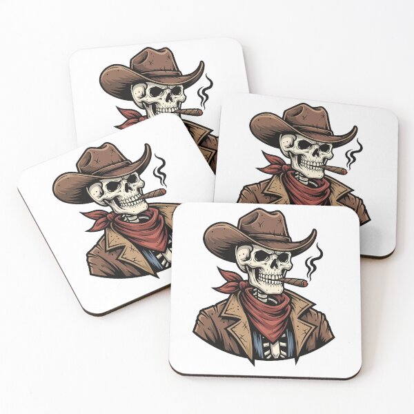 Item preview, Funny Cowboy Skeleton Illustration – Western Humor Art designed and sold by PrithviApparels.