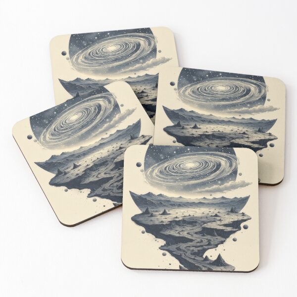 Item preview, Floating landscape beneath a cosmic sky designed and sold by Mianku | Für das Leben.