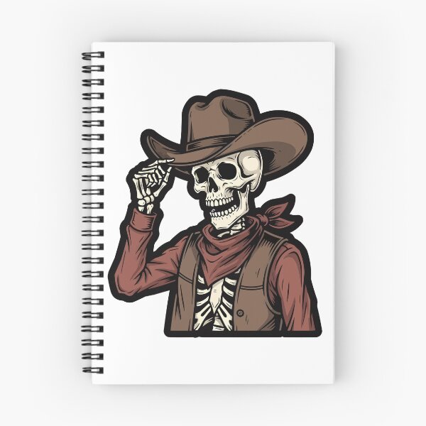 Item preview, Cowboy Skeleton Illustration – Western Humor & Retro Art designed and sold by PrithviApparels.