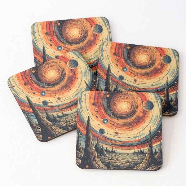 Item preview, Cosmic landscape beneath a vortex universe designed and sold by Mianku | Für das Leben.