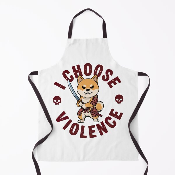 Item preview, I Choose Violence Funny Samurai Shiba Inu designed and sold by graphic-genie.