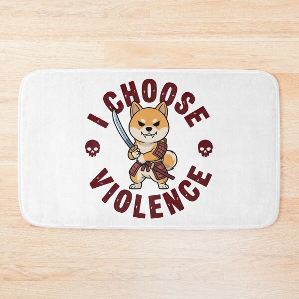 Item preview, I Choose Violence Funny Samurai Shiba Inu designed and sold by graphic-genie.