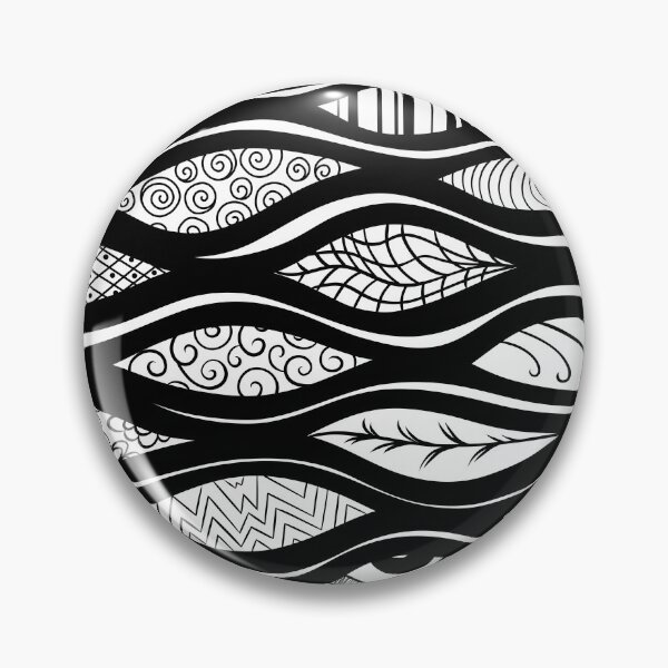 Item preview, Leaves and Waves Black and White Design designed and sold by ZeborahGrace.