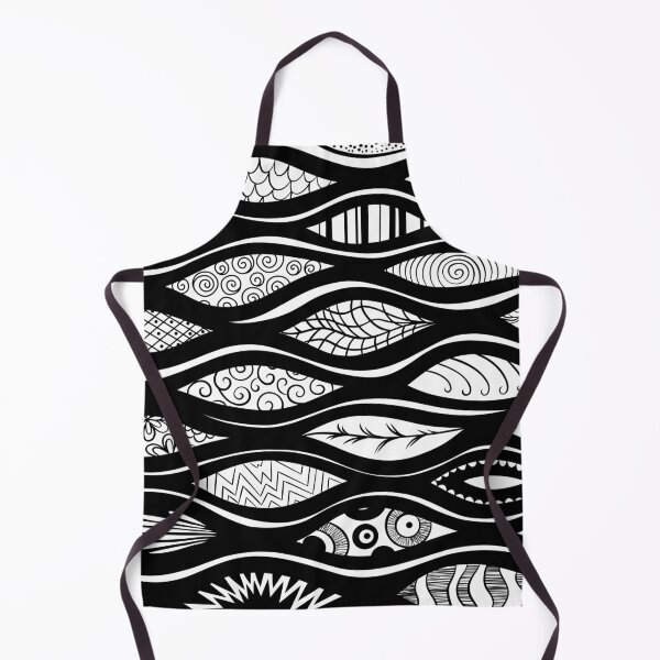 Item preview, Leaves and Waves Black and White Design designed and sold by ZeborahGrace.
