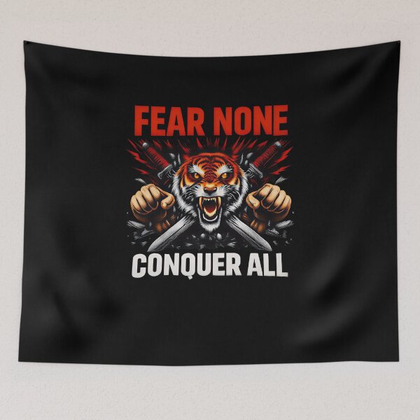 Item preview, Fear None Conquer All - Powerful Motivation Warrior Mindset Design designed and sold by UrbanEchoHub.