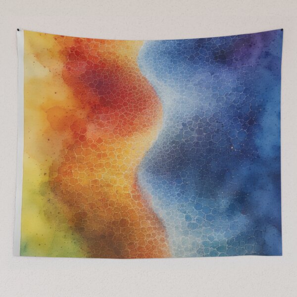Item preview, Colorful cell structure in abstract painting designed and sold by Mianku | Für das Leben.