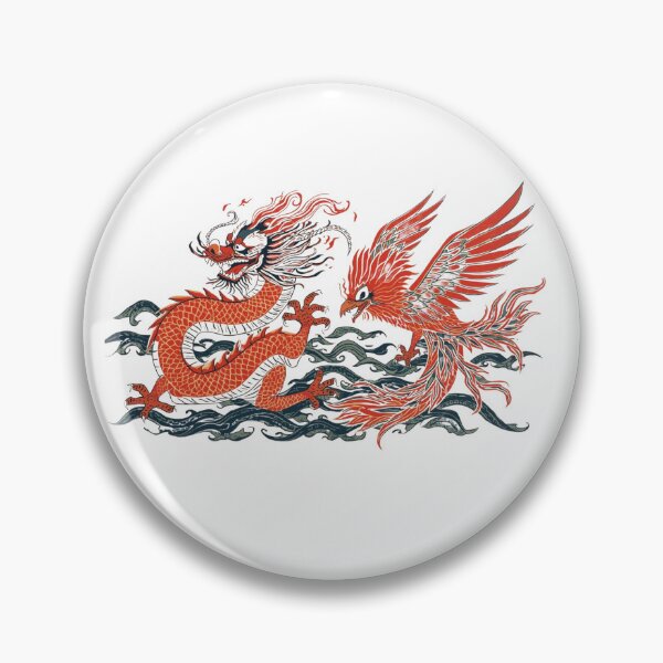 Item preview, Traditional Japanese Dragon and Phoenix | Ukiyo-e Mythical Art Illustration designed and sold by Chippychips1.
