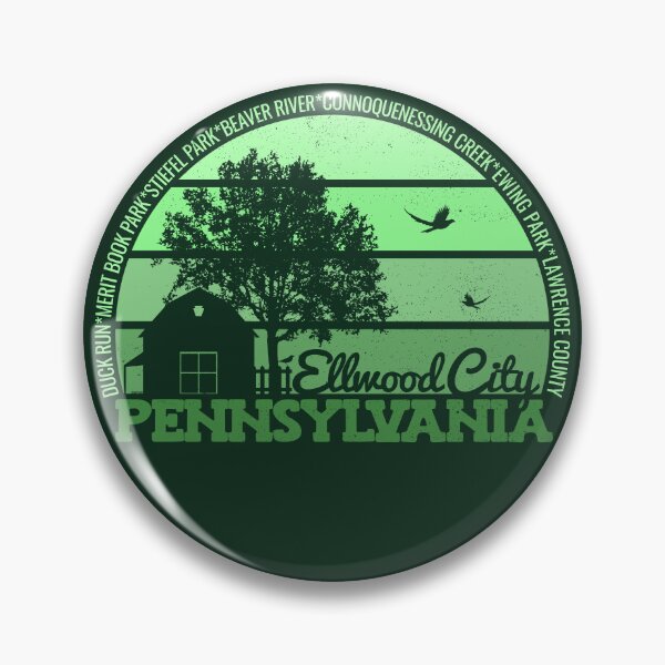 Item preview, Ellwood City Pennsylvania Sunset Retro Vintage Local Pride Logo designed and sold by CRHPOD20.