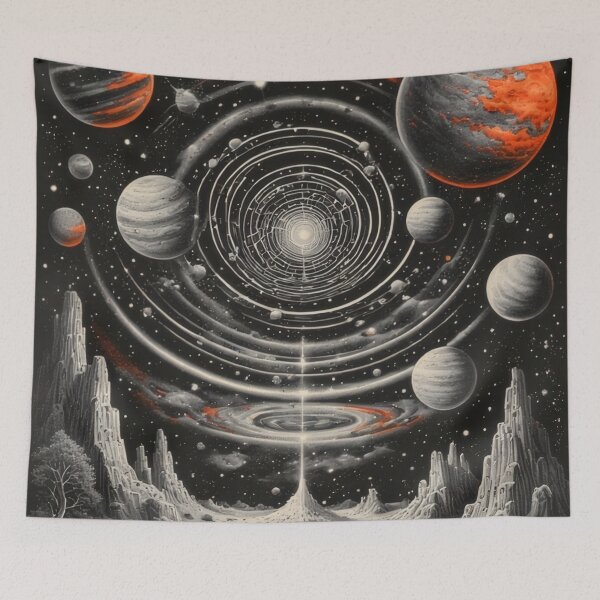 Item preview, Cosmic landscape with planets and path designed and sold by Mianku | Für das Leben.
