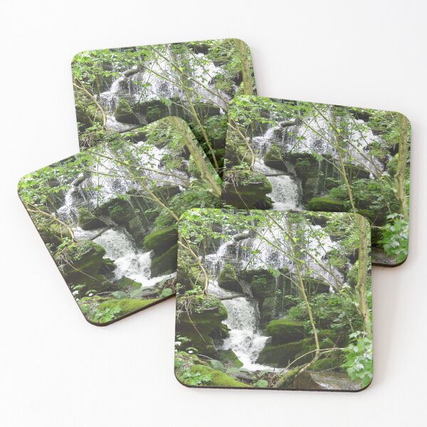 Item preview, Layered Forest Waterfall – Lush Woodland Nature Photography designed and sold by BlueRidgeBazaar.