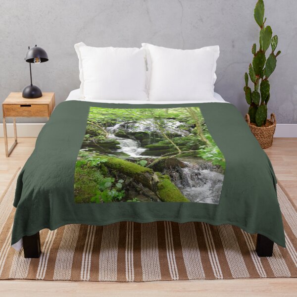Item preview, Layered Forest Waterfall – Lush Woodland Nature Photography designed and sold by BlueRidgeBazaar.