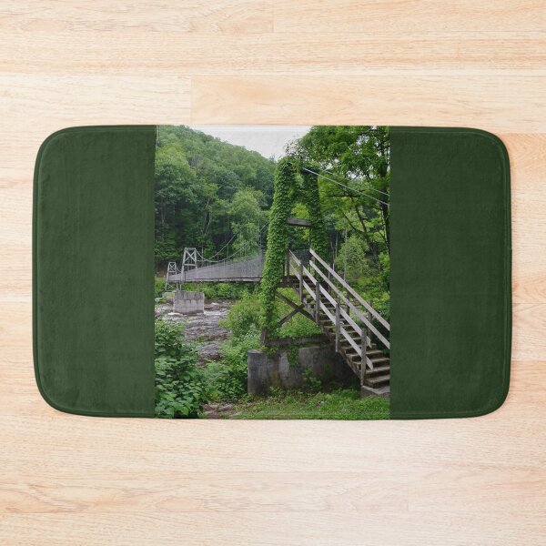 Item preview, Vine-Covered Suspension Bridge – Woodland River Photography designed and sold by BlueRidgeBazaar.