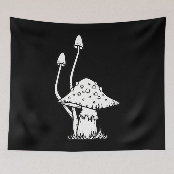 Item preview, Mushrooms Line Art Minimal Fungi designed and sold by kssmblajenp.