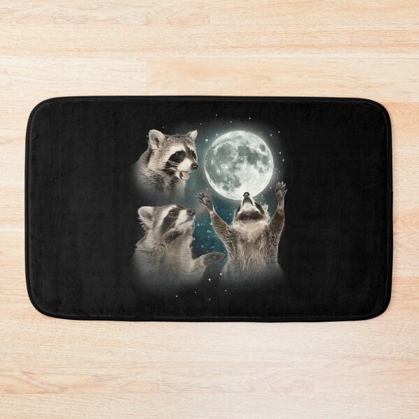 Item preview, 3 Racoons Howling at Moon Funny Weird Cursed designed and sold by Sossima Art.