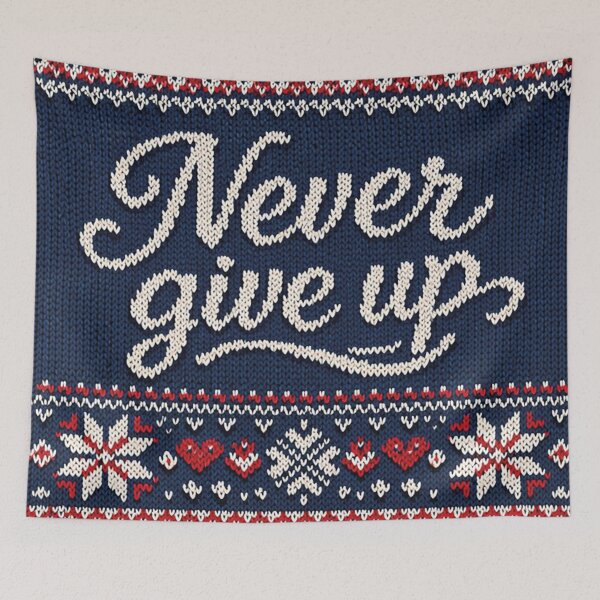 Item preview, Never give up, knitting picture designed and sold by Mauswohn.