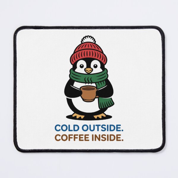 Item preview, Cold Outside Coffee Inside Penguin designed and sold by Hemas Art.