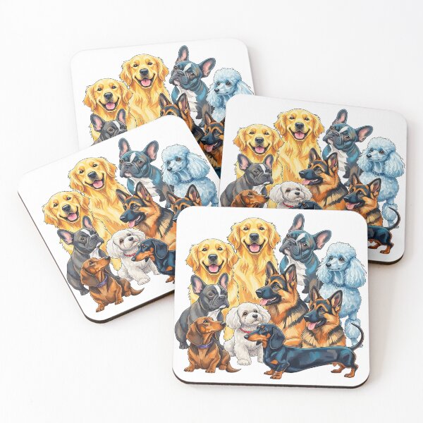 Item preview, Cute Cartoon Dog Breeds Illustration designed and sold by SholoStudio.