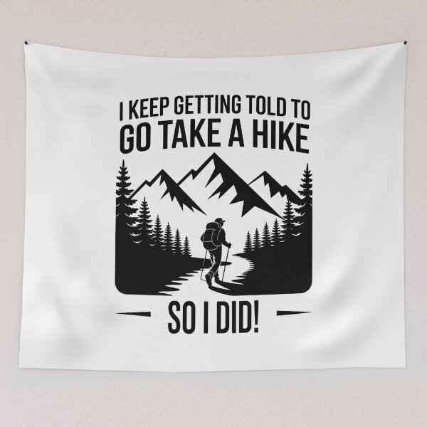 Item preview, Go Take a Hike – Funny Hiking Quote Mountain Silhouette designed and sold by JPees.
