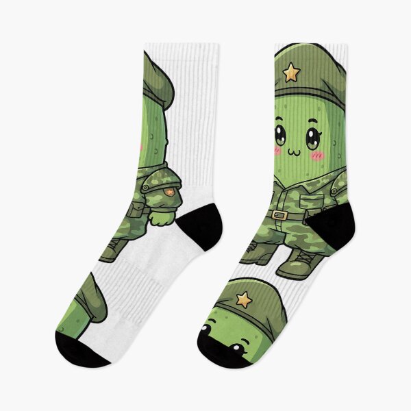 Item preview, Kawaii Pickle Soldier – Cute 90s Retro Cartoon, Vietnam Style Pickle designed and sold by GlobalBoom.