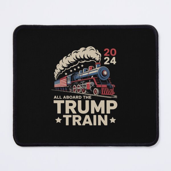 Item preview, Trump All Aboard The Trump Train USA American Flag designed and sold by MarkLeedsArt.