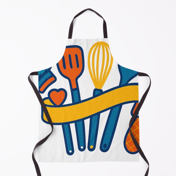 Item preview, Colorful kitchen tools apron -fun cooking&baking design designed and sold by latviannllatvia.