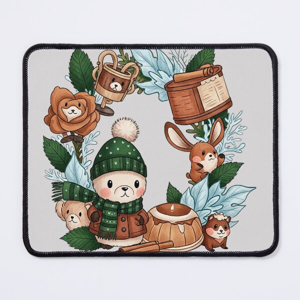 Item preview, Kawaii Cozycore Winter Bear Wreath designed and sold by SholoStudio.