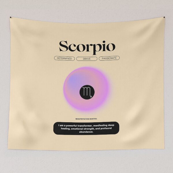 Item preview, Scorpio Aura Zodiac Art – Mystical Astrology Energy Illustration designed and sold by Tamas Das.