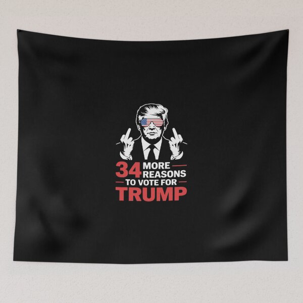 Item preview, Trump Convicted Felon, 34 More Reasons To Vote For Trump designed and sold by SyntaxClaw.