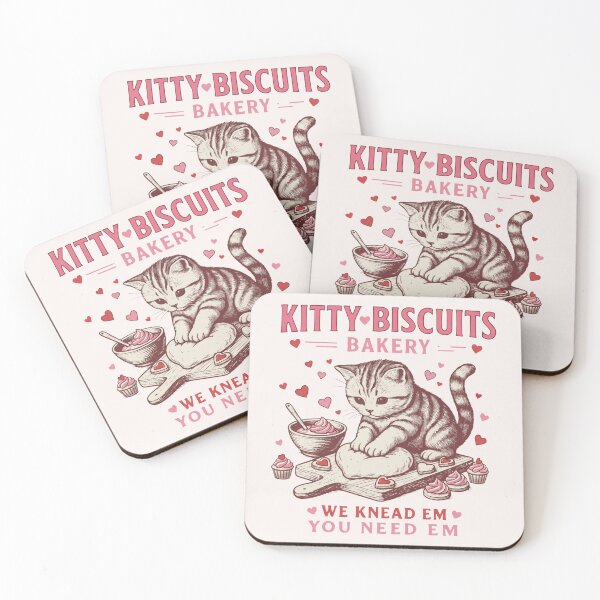 Item preview,  Valentines Cat, Kitty Biscuits Bakery, Funny Cat Lover, Cute Kitten Baking Cookies Love designed and sold by toongstudio.