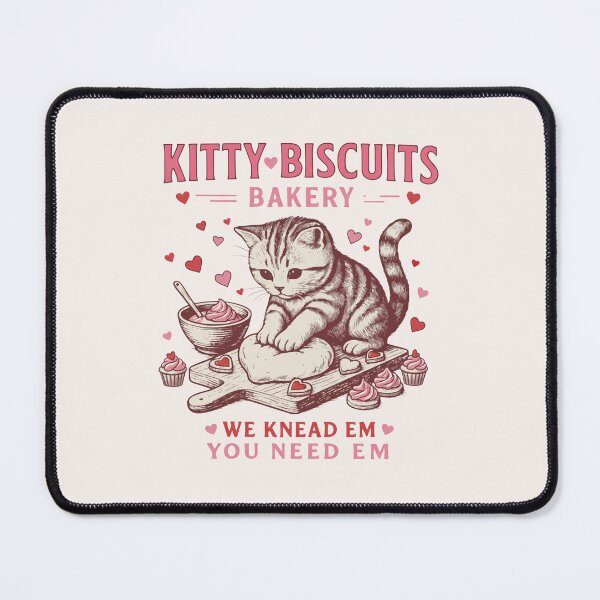 Item preview, Valentines Cat, Kitty Biscuits Bakery, Funny Cat Lover, Cute Kitten Baking Cookies Love designed and sold by toongstudio.