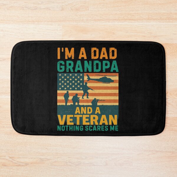 Item preview, I’m a Dad Grandpa and a Veteran Nothing Scares Me Patriotic Quote designed and sold by flagylART.