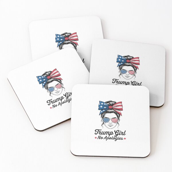 Item preview, Trump Girl No Apologies Messy Bun Sunglasses Trump USA designed and sold by SyntaxClaw.