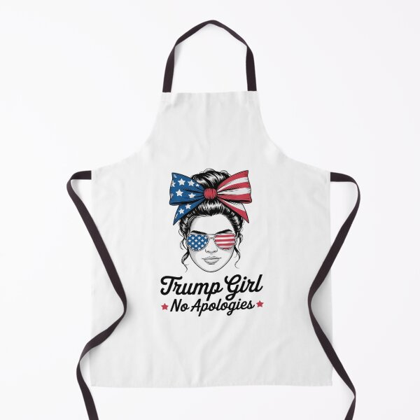 Item preview, Trump Girl No Apologies Messy Bun Sunglasses Trump USA designed and sold by SyntaxClaw.