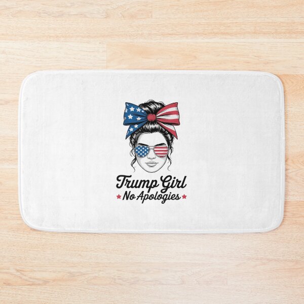 Item preview, Trump Girl No Apologies Messy Bun Sunglasses Trump USA designed and sold by SyntaxClaw.