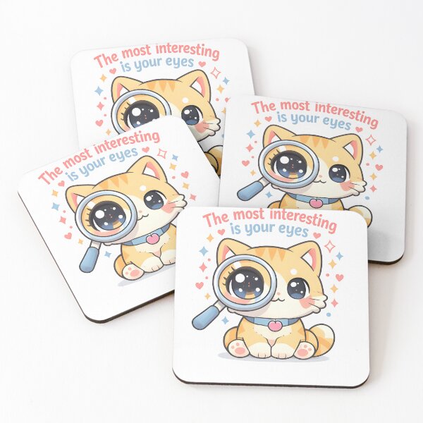 Item preview, The Most Interesting Is Your Eyes – Kawaii Veterinary Ophthalmology Cat designed and sold by Bettybee00.