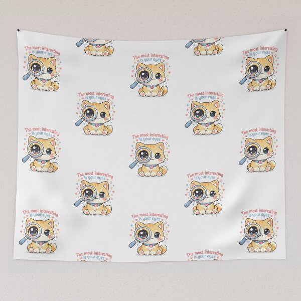Item preview, The Most Interesting Is Your Eyes – Kawaii Veterinary Ophthalmology Cat designed and sold by Bettybee00.