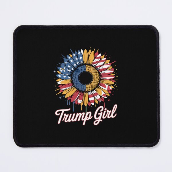 Item preview, Trump Girl Trump 2024 American Flag Sunflower Re-Election designed and sold by MarkLeedsArt.