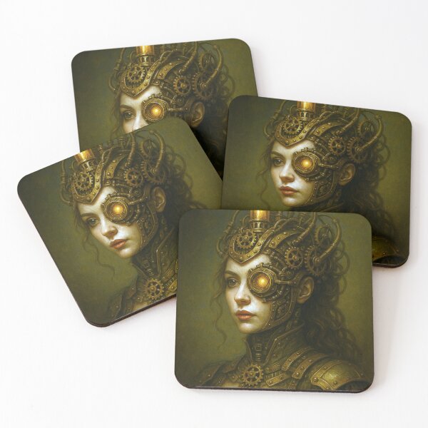 Item preview, Steampunk Lady Portrait - The Guardian of the Gears designed and sold by Eric Nagel.
