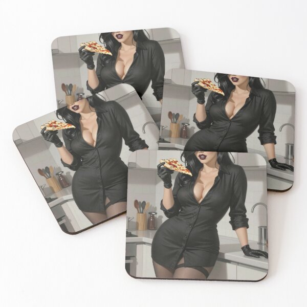 Item preview, Cassandra enjoys leftovers in sleek black attire designed and sold by CathryneDelamort.