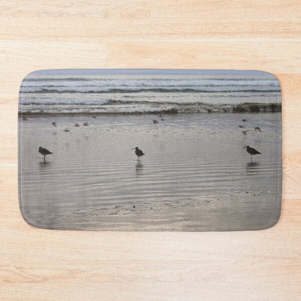 Item preview, Shorebirds Standing in Shallow Water Along the Ocean Shore designed and sold by izzetsafer.