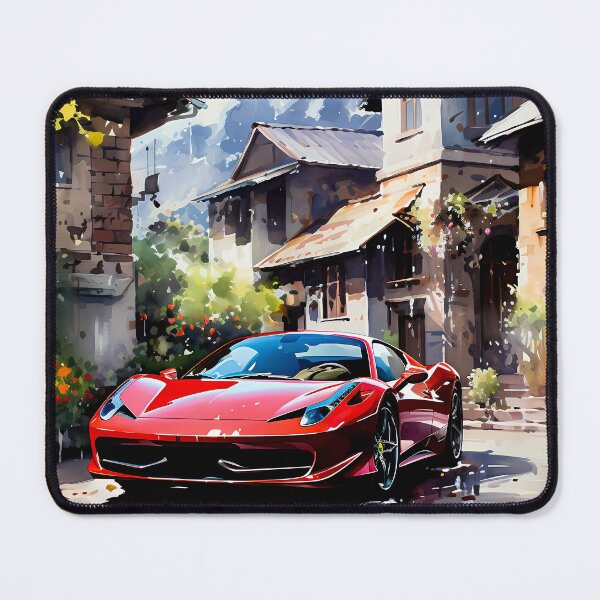 Item preview, Low Italian machine reflecting stone walls and blue sky in puddles designed and sold by RevUpDesign.