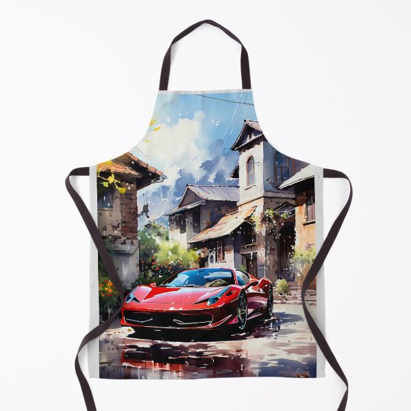 Item preview, Low Italian machine reflecting stone walls and blue sky in puddles designed and sold by RevUpDesign.