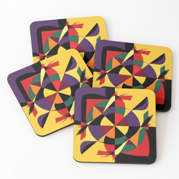 Item preview, astral collision colorful geometric abstract design designed and sold by SmashingDeals.